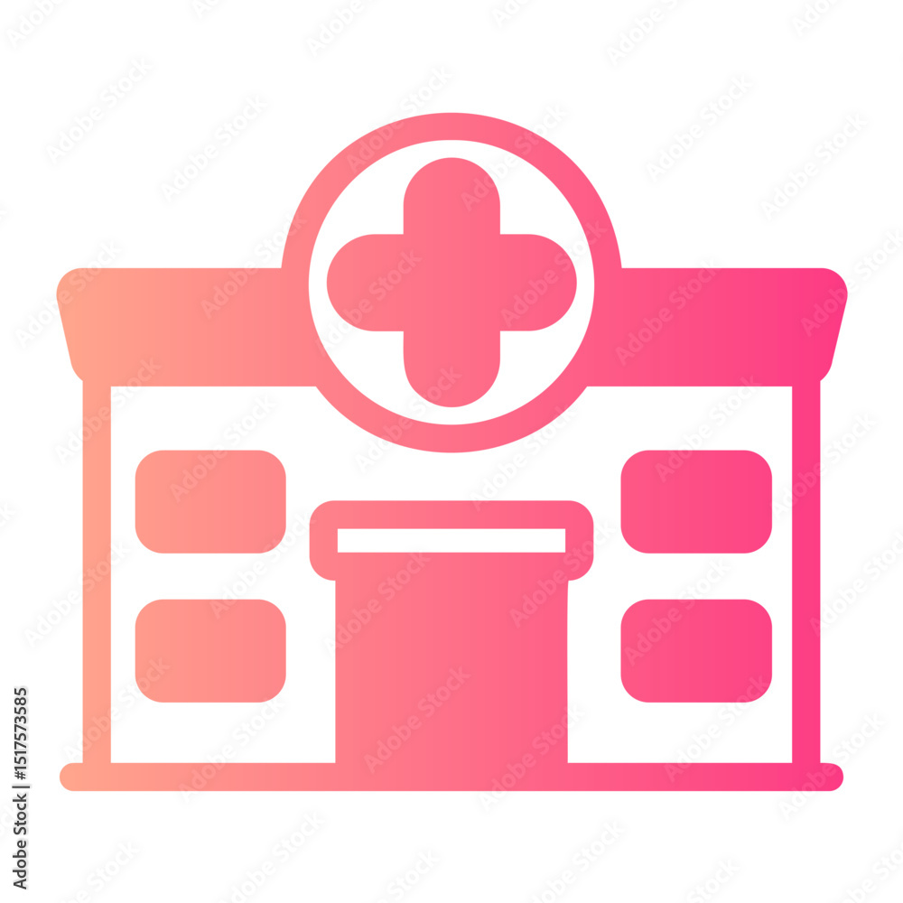 Fototapeta premium hospital gradient icon