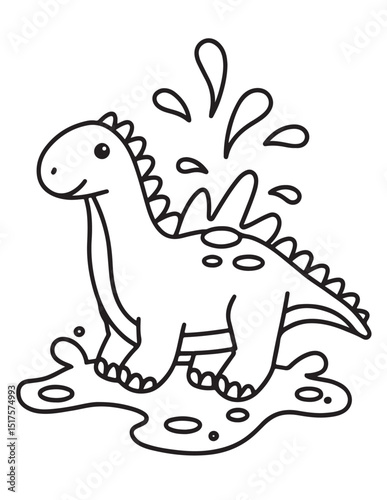 Cute dinosaur coloring book, cute dinosaur coloring page, line art, victor, illustration, black-white, dinosaur, coloring book, coloring pages, bold & easy, dinosaur coloring book, dinosaur coloring