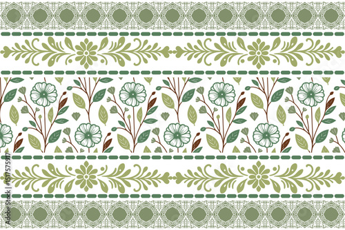 One line minimal floral pattern.Sketch floral design.Hand drawn abstract flowers.Wallpaper seamless pattern.Textile repeat border

