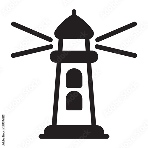 lighthouse glyph icon