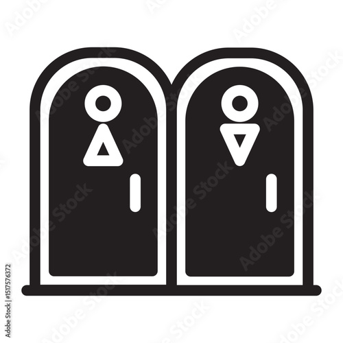 restroom glyph icon