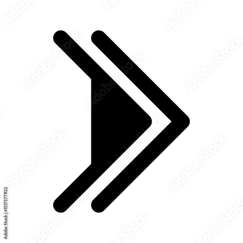 arrow double caret right next glyph icon