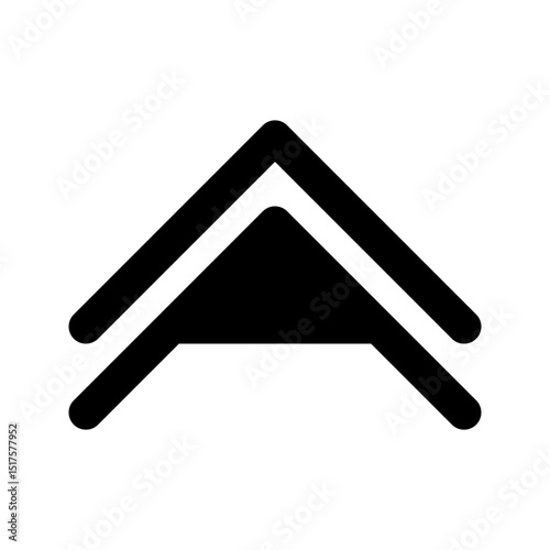 arrow double caret up glyph icon