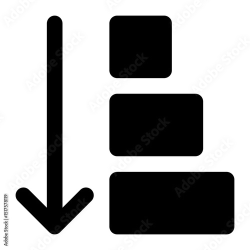 arrow sort amount down glyph icon