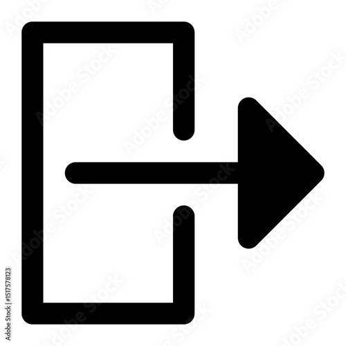 arrow sign out logout glyph icon