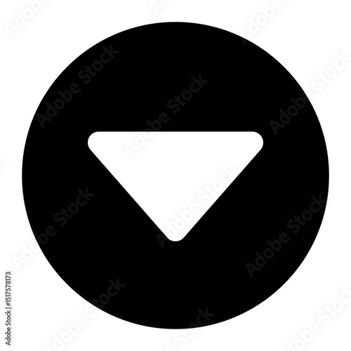 caret circle arrow down glyph icon