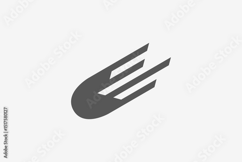 meteor minimalist moving down logo