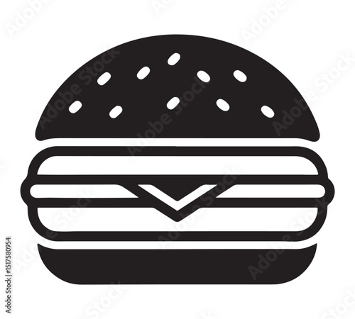 Delicious Burger Icon Gemini API gen-lang-client-0847638545 Enhanced Food Graphic