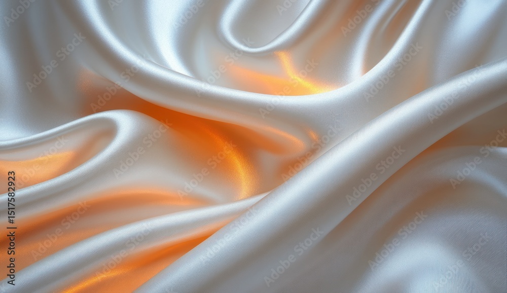 Fototapeta premium Close-up view of flowing, luxurious satin fabric.