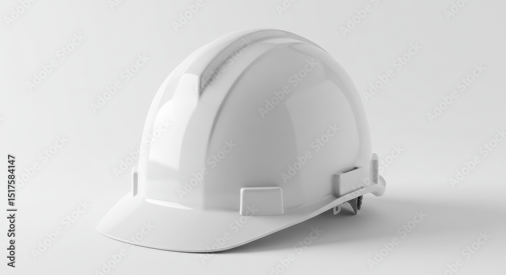 Fototapeta premium White Hard Hat: A Minimalist Safety Gear Image