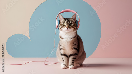 Kitty Cute Music Listening