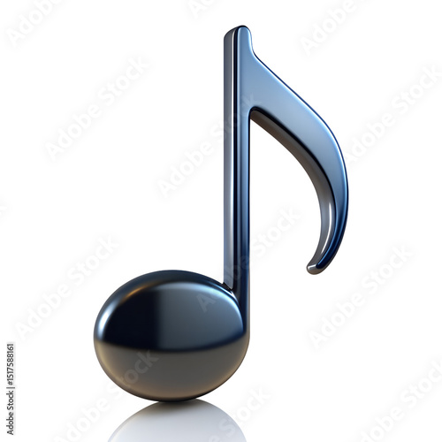 Music Note Icon Eighth Note isolated on transparent background