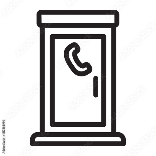 telephone booth line icon