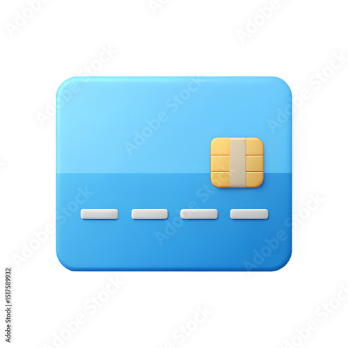 Credit Card Icon Minimal Details isolated on transparent background