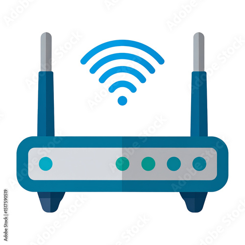 Wireless Router Icon Digital Network Technology