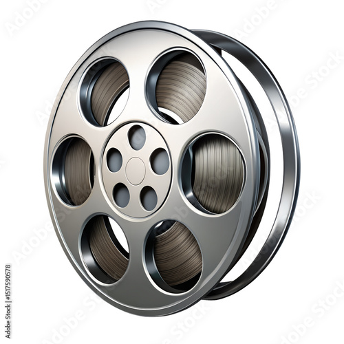 Film Reel Icon Classic Movie isolated on transparent background