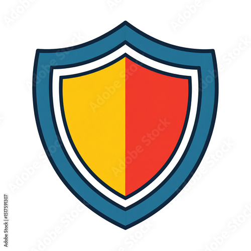 Bold Shield Icon Protection Security Symbol Design