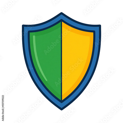 A Bi Colored Shield Icon Representing Protection