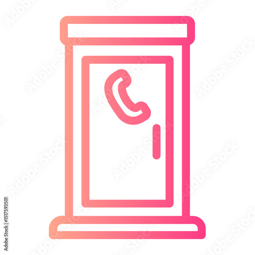 telephone booth gradient icon