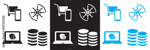 Financial transactions  icon.  Vector for websites, mobile interfaces, presentations, banner, visual branding etc. Vector illustration. isolated on white and black background. EPS 10