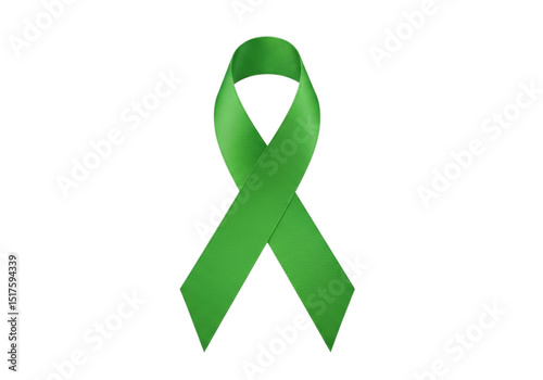 Green Ribbon Symbol of Environmental Awareness and Sustainability