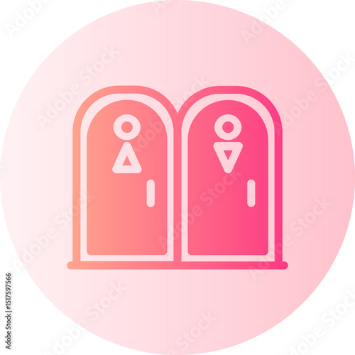 restroom gradient icon