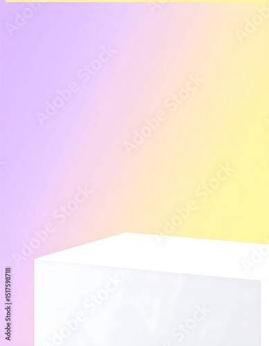 Minimalist Podium with Pastel Gradient Background for Product Presentation
