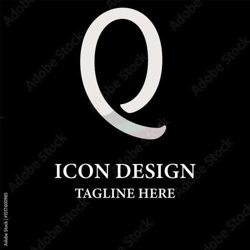 Logo letter Q simple vector