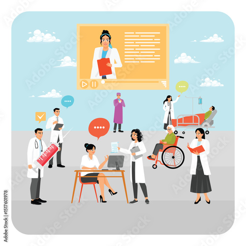 Collaborative Medical Team in a Healthcare Environment for Patient Wellness.