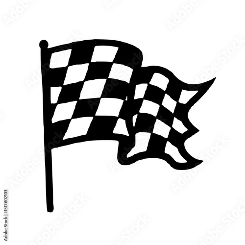 checkered flag vector