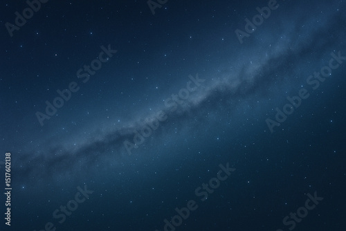 Vast galactic panorama with soft stardust clouds, gentle color gradient from deep indigo to turquoise, sparkling stars scattered delicately, clean and majestic BG