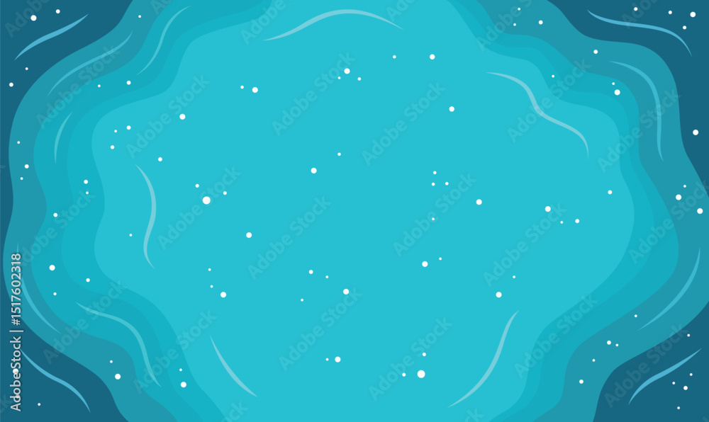 Naklejka premium Aerial Top View of the Calm Deep Blue Center of a Peaceful and Serene Lake