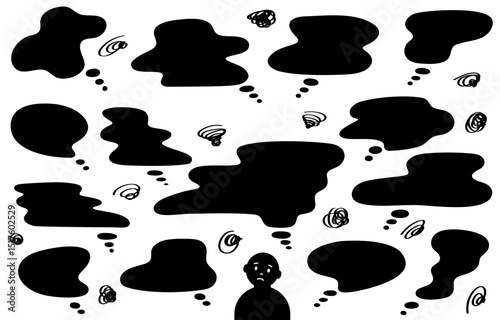Thought Bubbles of Confusion and Worry