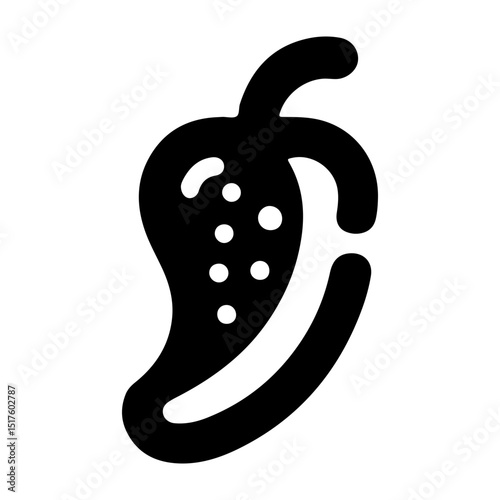 Silhouette Illustration of Spicy Chili