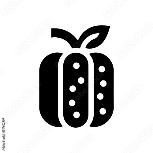 Silhouette Illustration of Chili