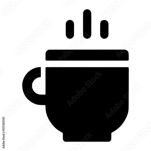 Silhouette Illustration of Hot Drink