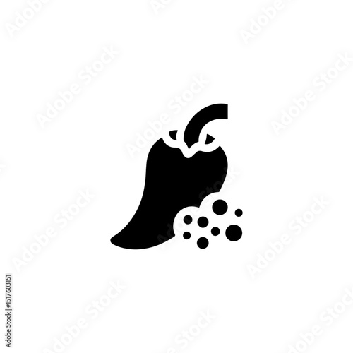 Silhouette Illustration of Spicy Chili