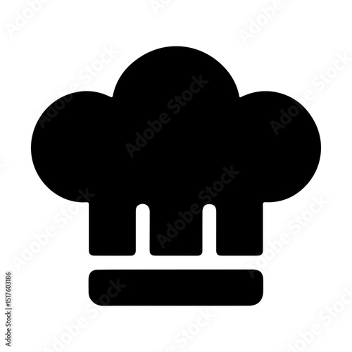 Silhouette Illustration of Chef Hat