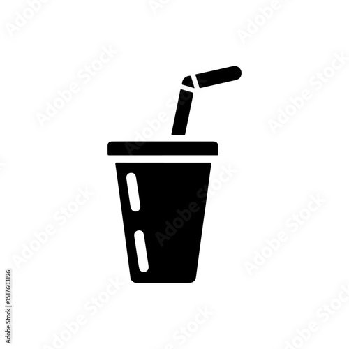 Silhouette Illustration of Cold Drink