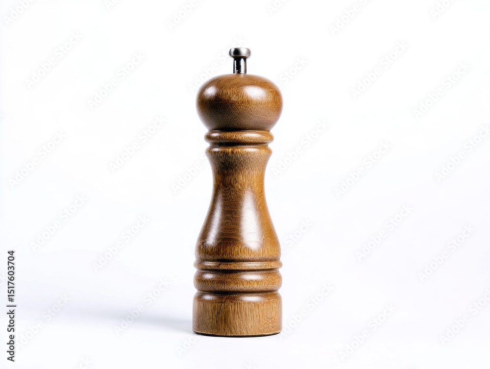 Wooden pepper grinder mill isolated on white background
Wooden pepper grinder mill isolated on white background
