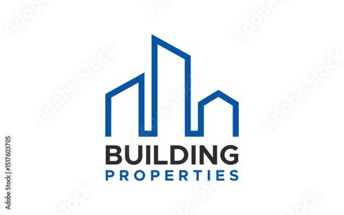 Building logo design Vector illustration
