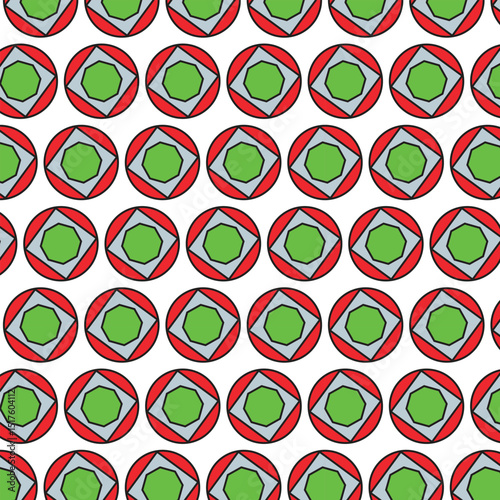 seamless pattern with red and green design