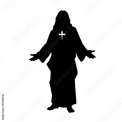 silhouette of Jesus Christ
