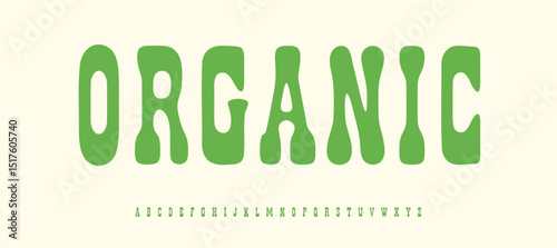 Organic fluid alphabet, western rustic font, bold cowboy typeface for natural branding, vintage headline style, farm-style typography, eco-conscious design. Vector typeset.