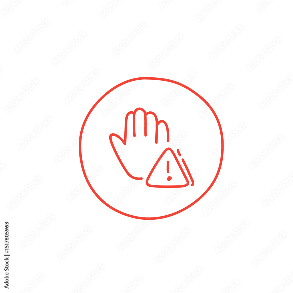 Obraz premium doodle icon warning sign