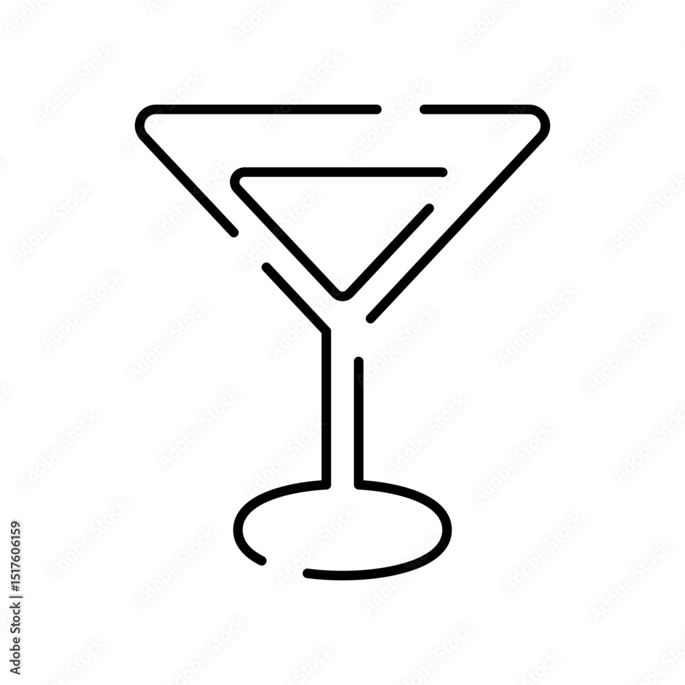 シンプルなカクテルのアイコンイラスト シンプルなカクテルのアイコンイラスト