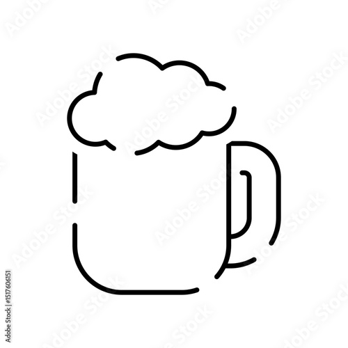 シンプルなビールのアイコンイラスト