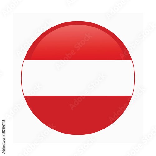 Free Download Austria Flag Circular Glossy Badge Vector Design - GFXLoad