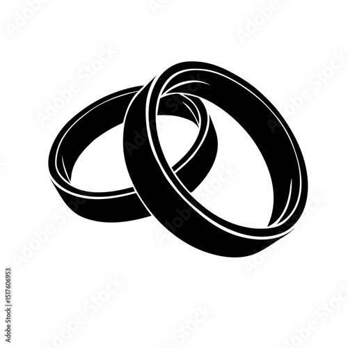 wedding rings isolated on white
