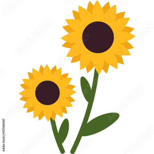 Handdrawn Sunflower Decoration